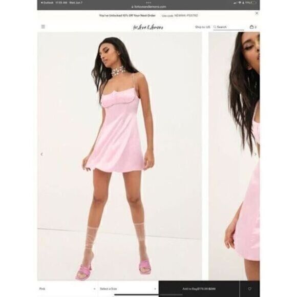 For Love And Lemons Dresses & Skirts - For love and lemons and Elora pink satin dress